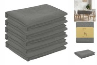 Tischdecke 5 Stk. Rund Hellgrau Ø 140 Cm Jacquard-Optik
