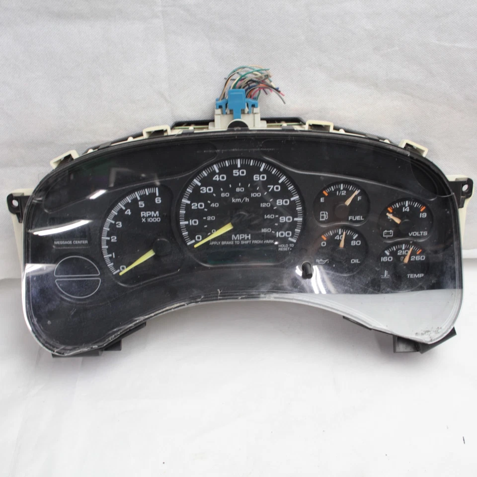 Grupo de velocímetros 99-02 Chevy Silverado Sierra 1500 2500 EE. UU. MPH OEM Foto 3 de 4