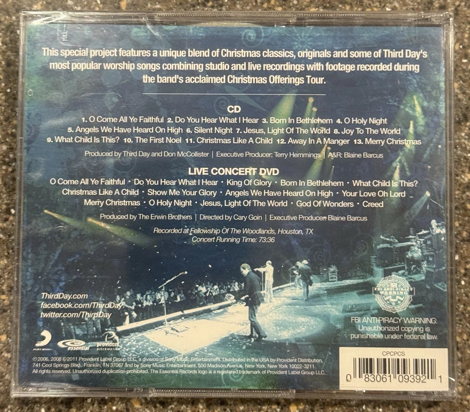 Christmas Offerings Collection (Audio CD & Live DVD Combo Pack) Third Day - Image 2 of 3