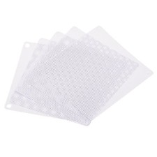 5pcs 80mm Computer Fan Filter Grills PVC Mesh Dustproof Case Cover White