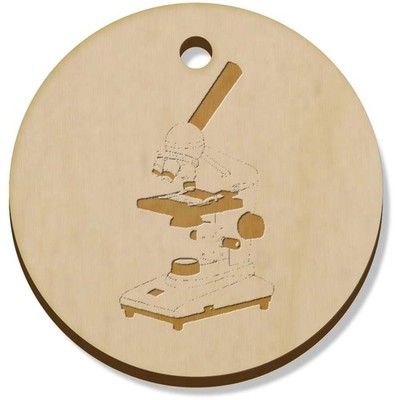 11 x 34mm 'Mikroskop mit Dia' Holz Anhänger/Charms (PN00074831)