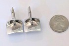 Men's Vintage Pearl 3/4" sq Washed Vermeil over Sterling Silver Cufflinks — photo 2