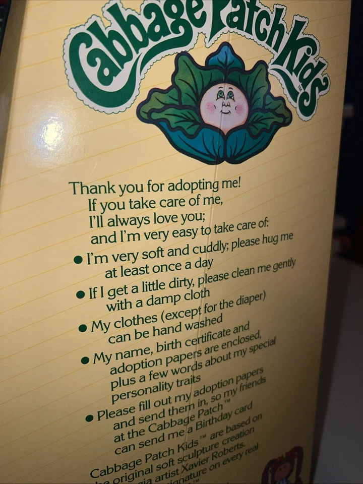 Nuevo Vintage The Original Cabbage Patch Niños Muñecas Cabello Rubio Ojos Azules Foto 4 de 4