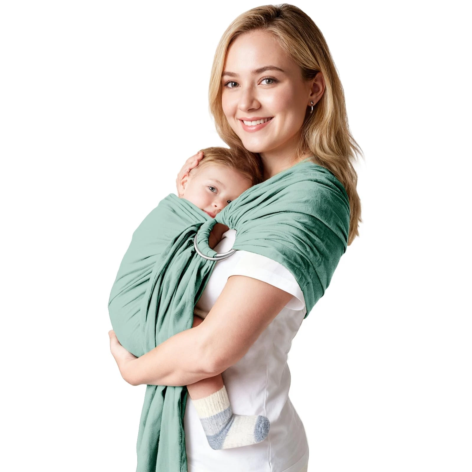 Baby Ring Sling Baby Carrier Newborn to Toddler Carrier (7-35 lbs), Baby Slin...