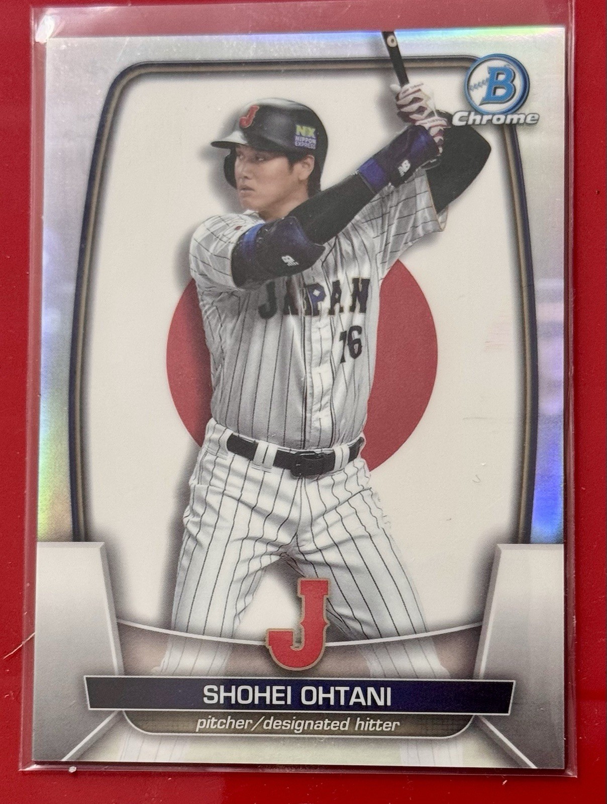 2023 BOWMAN CHROME Shohei Ohtani WBC JAPAN FLAG Refractor /499 ANGELS