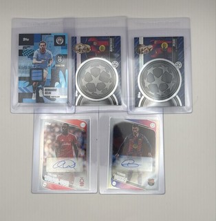 Topps Flagship / Manchester City Team Set 5 Patch / Relic / Auto LOT