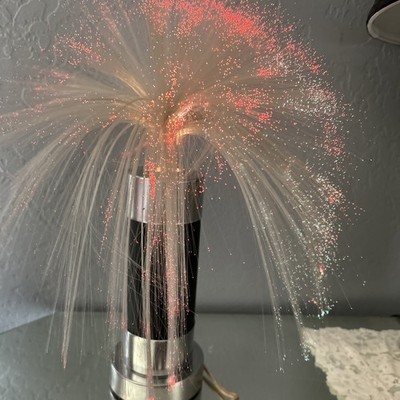 1970s Fantasia Products Firefly Multicolor Fiber Optic Rotating Lamp Model #1101