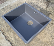 Blanco Subline 500-U undermount Silgranit single bowl kitchen sink in Rock Grey