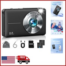 FHD 1080P Digital Camera with 16X Zoom Compact Video Camera for Kids Teens