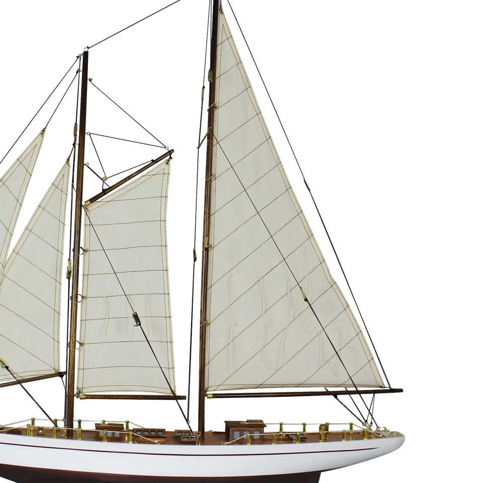 Segelyacht Modellschiff aus Holz 71 x 74 cm Sea-Club - Bild 3 von 4