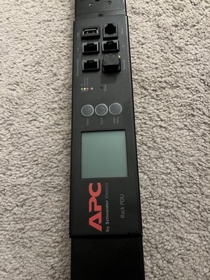 APC Rack PDU 8-Outlet Power Distribution Unit LED Display Rack Mount Black