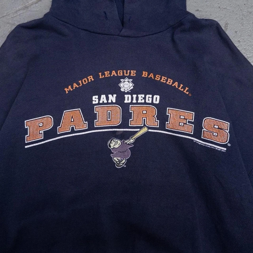 Sudadera con capucha suéter vintage de los Padres de San Diego de béisbol Lee descolorida 2XL Foto 4 de 4