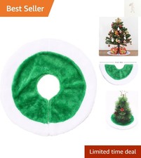 Christmas Tree Skirt White Pink Red Plush Christmas Tree Skit Jacquard Snowfl...