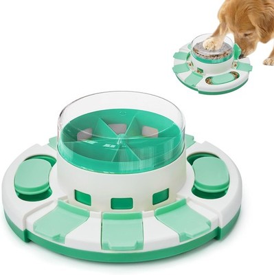 Dog Puzzle Toy Slow Feeder 2 Levels IQ Training Treat Dispenser Non-Slip