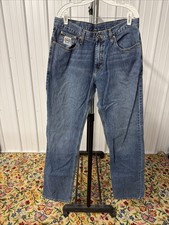 Cinch Men Denim Blue Jeans 35x38 MB92834 5 Pocket White Label Relaxed