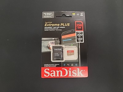 Brand New Sealed - SanDisk Extreme PLUS 256GB Class 10 - Micro SDXC Memory Card