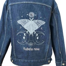 Newly custom designed Arizona Heavy Denim Jean Jacket Sz XL Embroidered