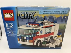 Lego City 7890 Ambulance in box with instructions. 99% complete