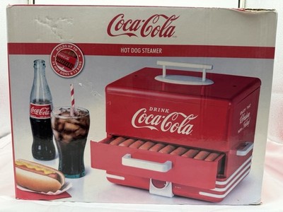 Coca-Cola Hot Dog Steamer New Sealed 24 Hot Dogs Nostalgia Coca Cola Damaged Box