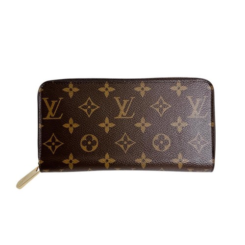 Louis Vuitton M60017 Long Wallet Brown LOUIS VUITTON Round Zipper Monogram