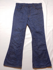 Vintage 1970s Levi's Orange Tab 646 Bell Bottom Jeans Tag Size 36 X 29