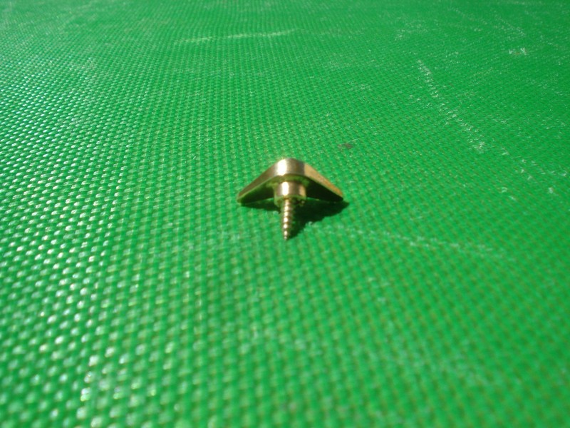 Vintage NOS 1980's Gold Ibanez Wing V Boomerang Guitar Strap Button w/ Screw