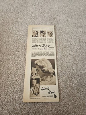 TBOOKL9 MAGAZINWERBUNG 11X4'' WHITE RAIN - LOTION SHAMPOO 