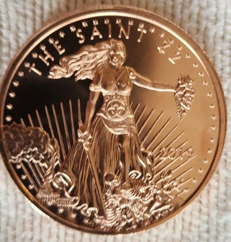 RARE Zombucks BU 1 oz .999 Pure Copper Series  The Saint 2019 Apocalypse Round