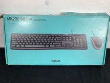 New Logitech MK200 Media Plug  Play USB Combo Keyboard  Mouse Open Box