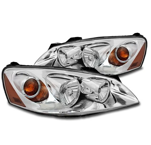 FOR 2005-2010 PONTIAC G6 GT CHROME SET REPLACEMENT HEADLIGHTS HEADLAMP NEW PAIR