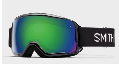 Smith Grom Goggle Youth Medium - Black Frame - Green Sol-X Mirror Lens - NEW