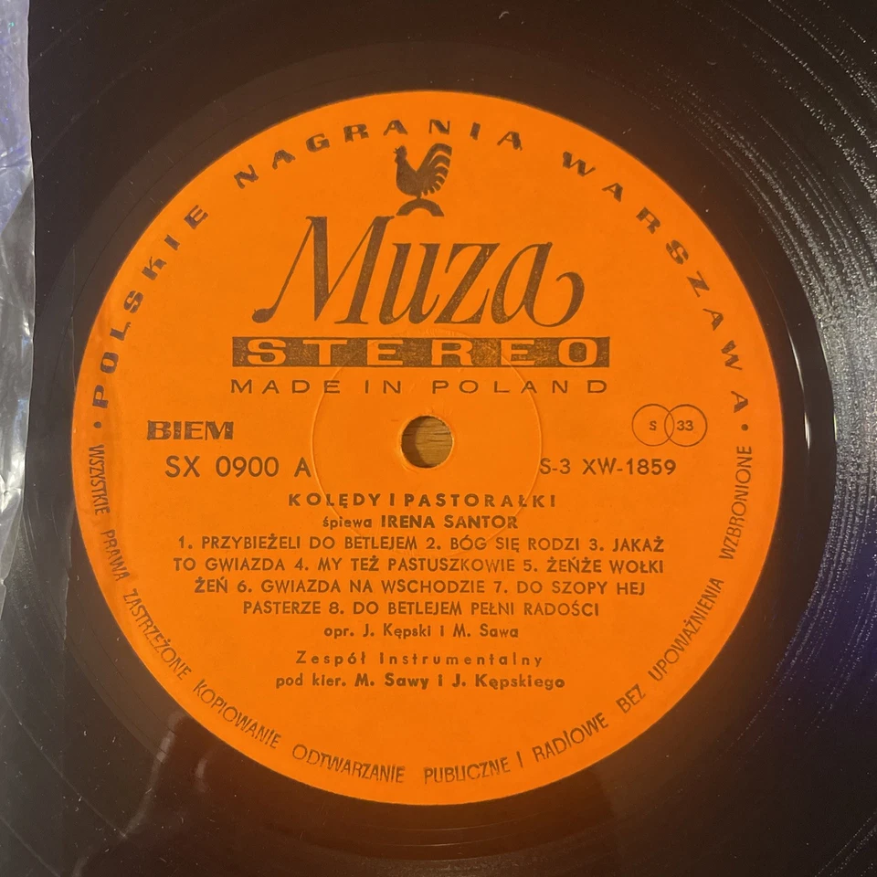 Irena Santor Christmas Koledy I Pastoralki LP Muza SX 900 Polskie Nagrania M- - Image 3 of 4