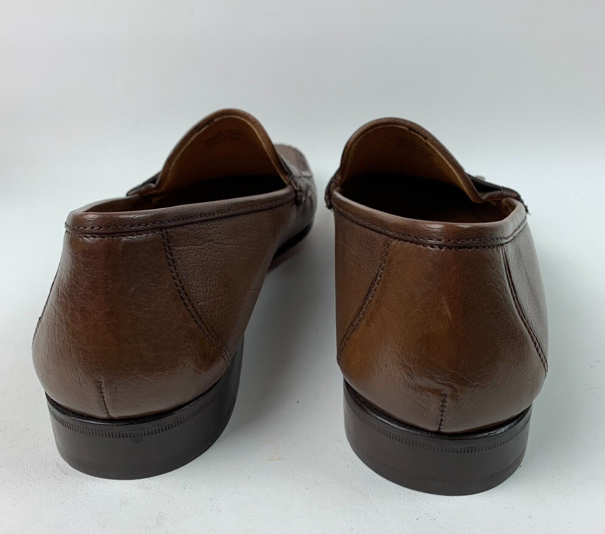 Meeting Street Loafers Brown Leather Tassel Kiltie Round Moc 
