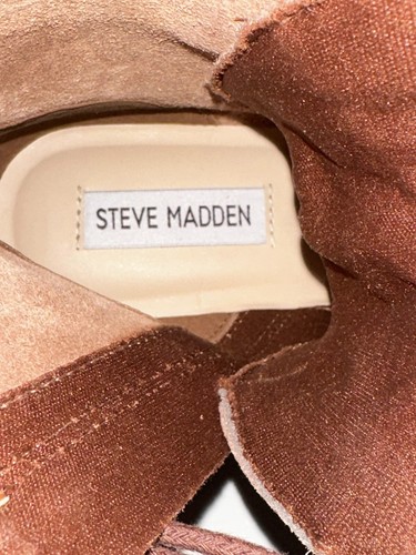 Neu im Karton Steve Madden Damenstiefel Combat Schnürstiefel Leder Reißverschluss Knöchel braun Größe 7,5M - Bild 13 von 13