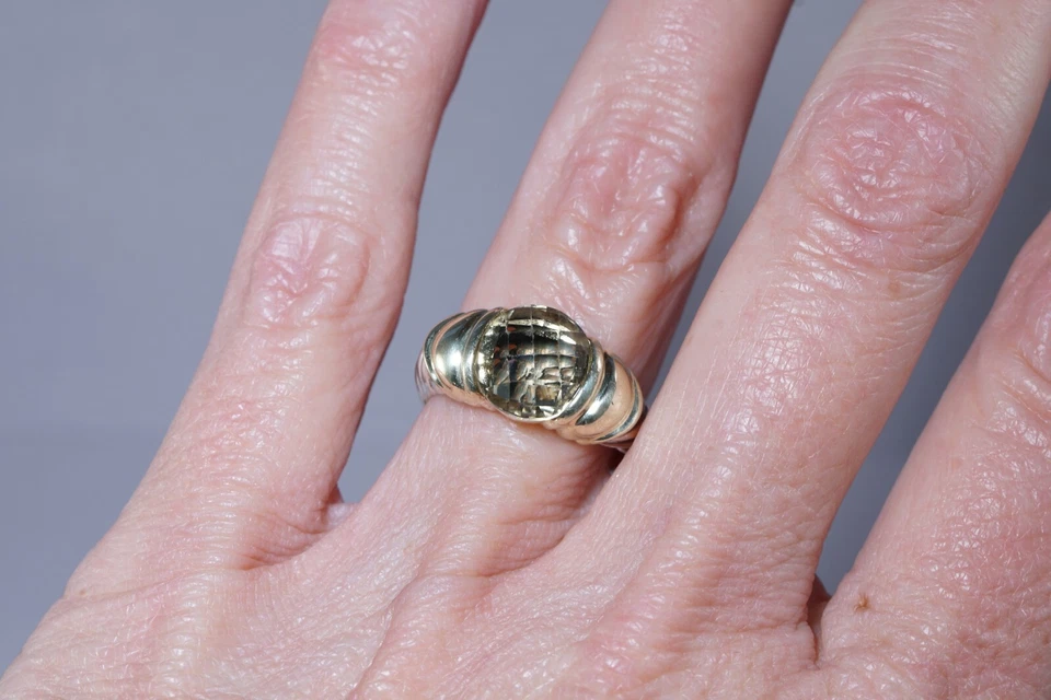 Anillo Cable Capri CITRINO Oro Amarillo 14K/Plata Esterlina DY David Yurman, Talla 8 Foto 3 de 4