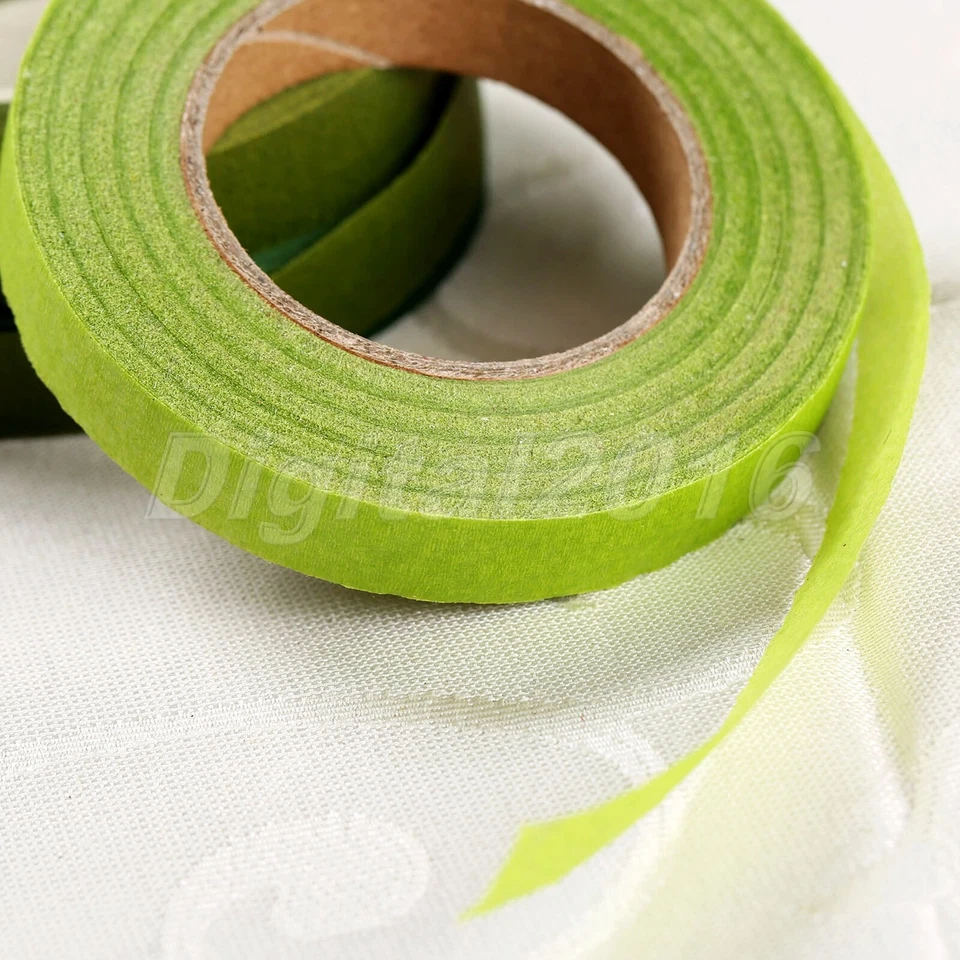 1 Roll Florist Floral Stem Tape DIY Craft Corsage Buttonhole Flower Stamen Green - Image 3 of 4
