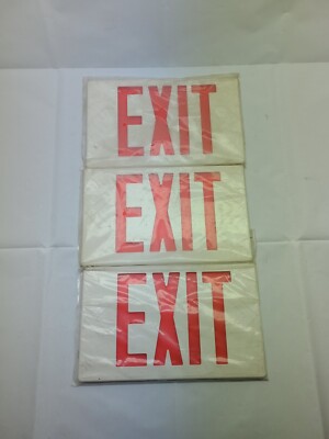 EELP EXIT LIGHTING FIXTURE Replacement Sign (LOT OF 3)