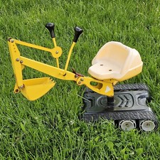 Ride On Backhoe Digger Construction Metal Toy 360 Dig Bucket Kids Excavator
