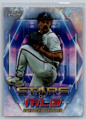 2023 topps update baseball spencer strider stars of mlb chrome #65