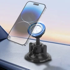 Magnetic Car Phone Mount Dashboard Suction Cup Holder for iPhone Samsung Android