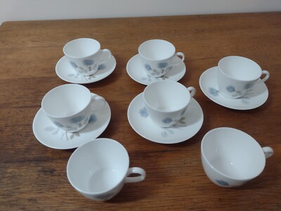 Wedgwood Ice Rose Porzellan Teetassen und Untertassen