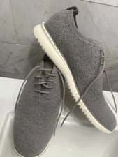 COLE HAAN Grand Os Wingtip Oxford Shoes Cool Gray/Ironstone Knit men’s USA 9.5 M
