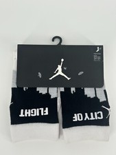 Nike Air Jordan Kids' City of Flight 2-Pack High Crew Socks Size 5-7 Skyline