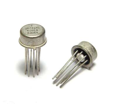 2x Fairchild UA741 HC / UA 741 HC Vintage Operationsverstärker, Metal Can, NOS