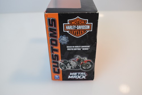 Motocicletta Metal Maxx Harley Davidson FXSTD Softail Deuce 2003 1:17 arancione - Foto 3 di 6