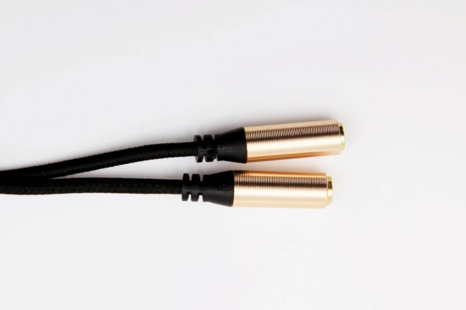 Black Stork High Quality 3.5mm Stereo Audio Splitter 2 femelle 1 câble AUX mâle - Photo 3/4