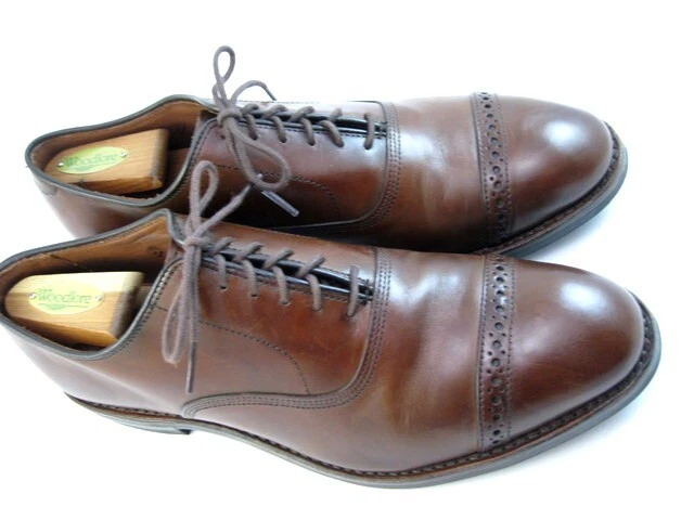 Oxford Allen Edmonds "FIFTH AVENUE" Puntera 10 E Chile Oscuro USADOS UNA VEZ (484N Foto 3 de 4