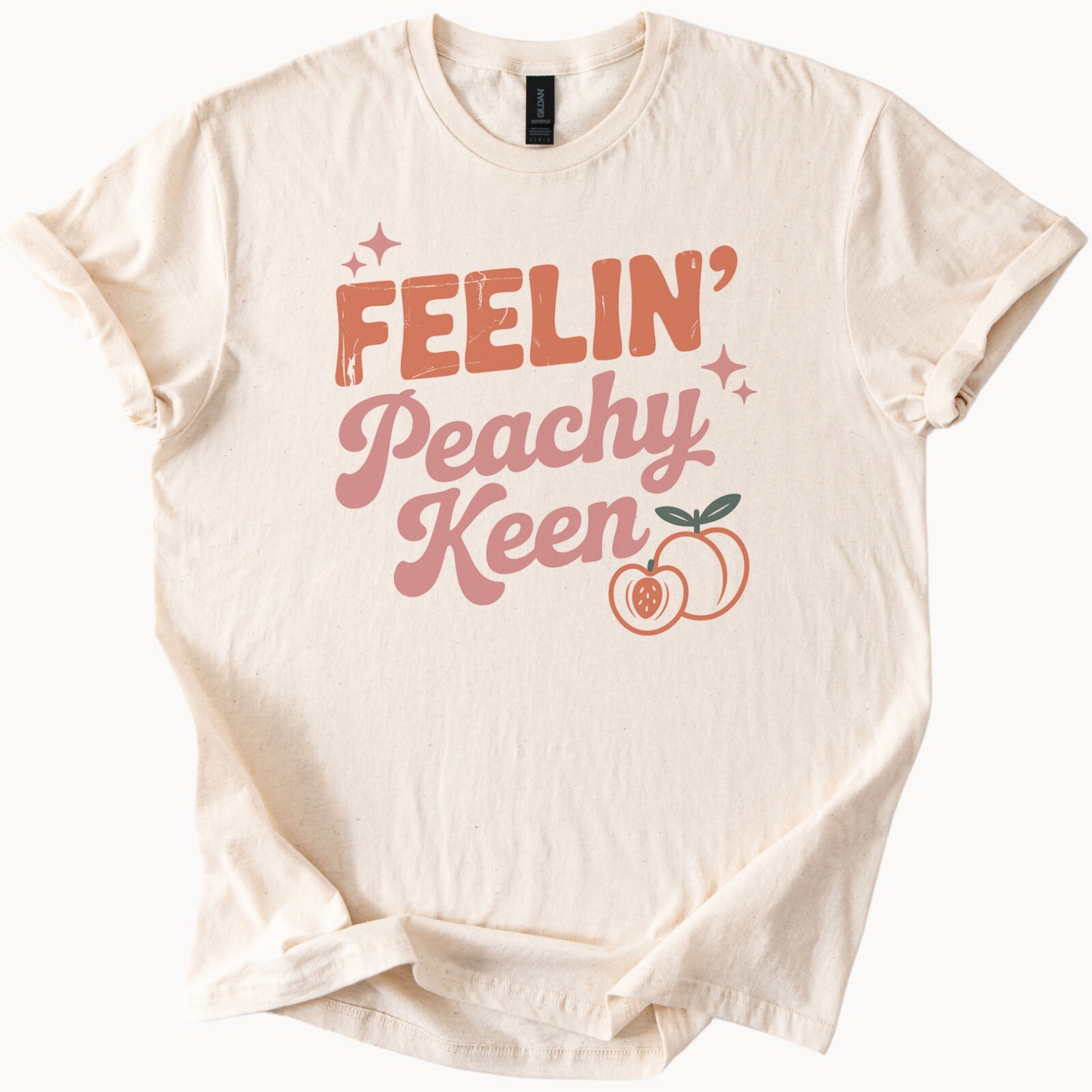 Maglietta Feelin Peachy Keen retrò pesca grafica maglietta carina positiva estetica top