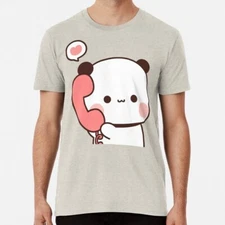 Bubu Is Receiving A Call From Her Dudu Cute Panda Bear Couple And S-5XL T-Shirt
