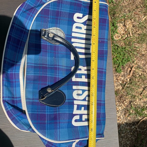Vintage Geisler Tours Plaid Travel Bags 1950s Historical Charter Flight Pioneer - Picture 7 of 24